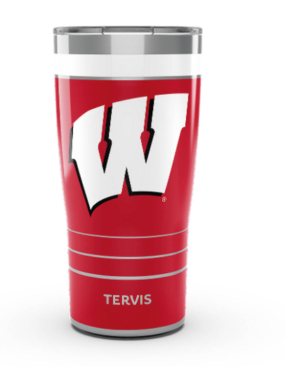 Wisconsin Badgers™ MVP 20 oz. Stainless Steel Tumbler product image 1, provided for visual reference and product detail