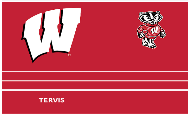Wisconsin Badgers™ MVP 20 oz. Stainless Steel Tumbler product image 2, provided for visual reference and product detail
