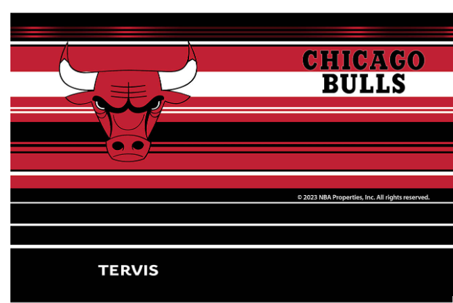 Chicago Bulls™ Hype Stripes 20 oz. Stainless Steel Tumbler By Tervis product image 2, provided for visual reference and