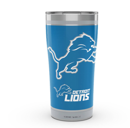 Detroit Lions™ Touchdown 20 oz. Stainless Steel Tumbler By Tervis product image 1, provided for visual reference and product