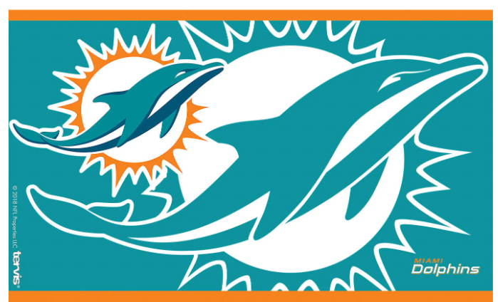 Miami Dolphins™ Rush 20 oz. Stainless Steel Tumbler By Tervis product image 2, provided for visual reference and product