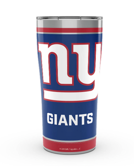 New York Giants™ Touchdown 20 oz. Stainless Steel Tumbler By Tervis product image 1, provided for visual reference and