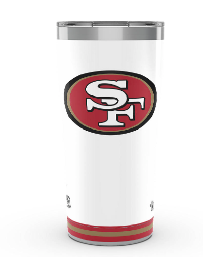 San Francisco 49ers™ Arctic 20 oz. Stainless Steel Tumbler By Tervis product image 1, provided for visual reference and
