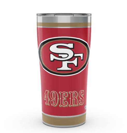 San Francisco 49ers™ Touchdown 20 oz. Stainless Steel Tumbler By Tervis product image 1, provided for visual reference and