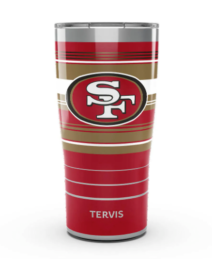 San Francisco 49ers™ Hype Stripes 20 oz. Stainless Steel Tumbler By Tervis product image 1, provided for visual reference