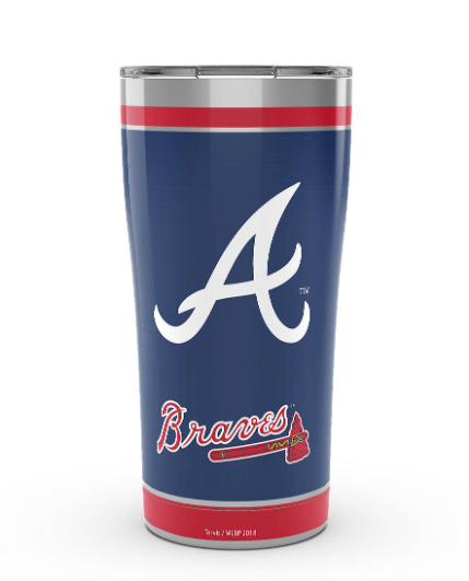 Atlanta Braves™ Home Run 20 oz. Stainless Steel Tumbler product image 1, provided for visual reference and product detail