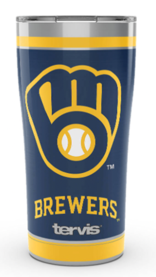 Milwaukee Brewers™ Home Run 20 oz. Stainless Steel Tumbler product image 1, provided for visual reference and product detail
