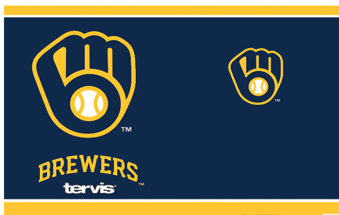 Milwaukee Brewers™ Home Run 20 oz. Stainless Steel Tumbler product image 2, provided for visual reference and product detail
