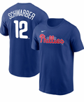 Youth Philadelphia Phillies Kyle Schwarber Nike Blue Player Name & Number T-Shirt product image 1, provided for visual