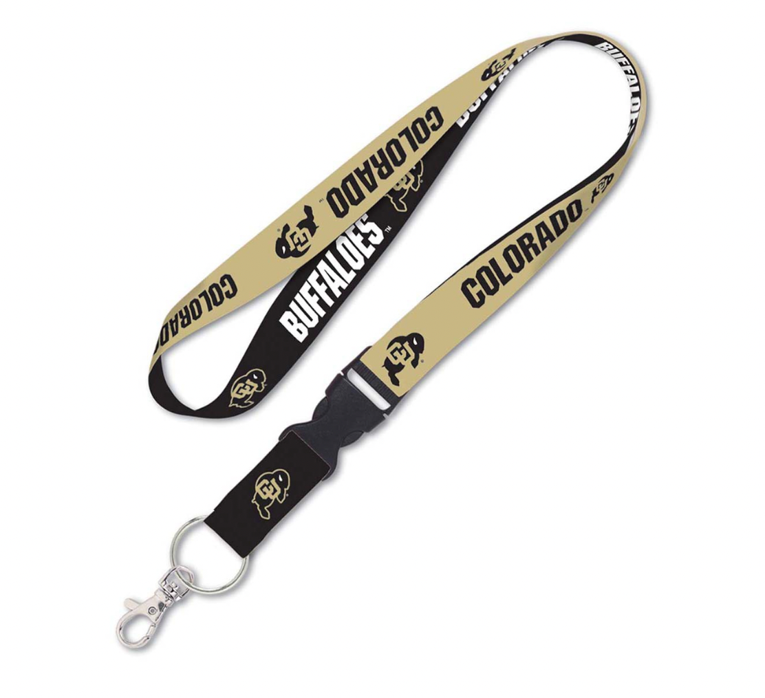 Colorado Buffaloes Double Sided Lanyard With Detachable Buckle By Wincraft product image 1, provided for visual reference