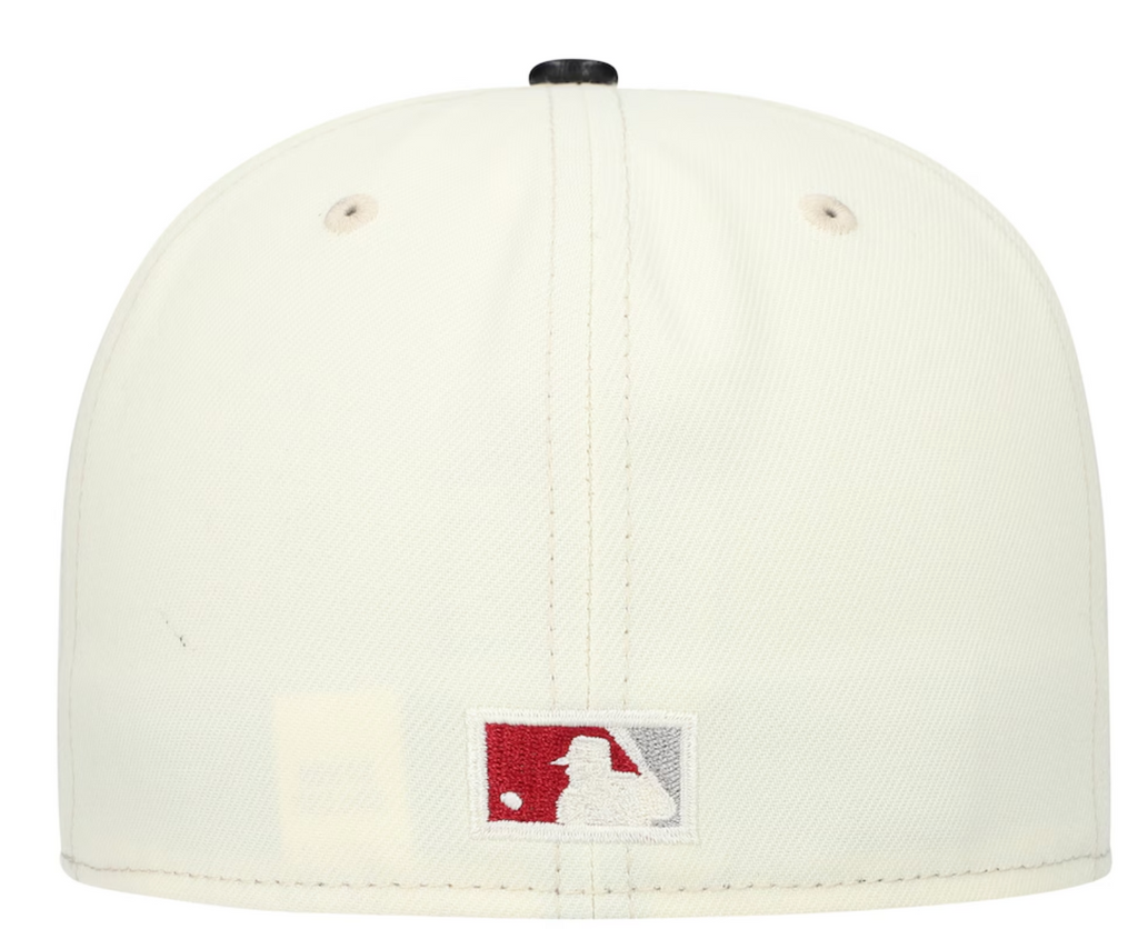 Philadelphia Phillies Cooperstown Collection Cream/Black Leather Visor New Era 59FIFTY Fitted Hat product image 6, provided