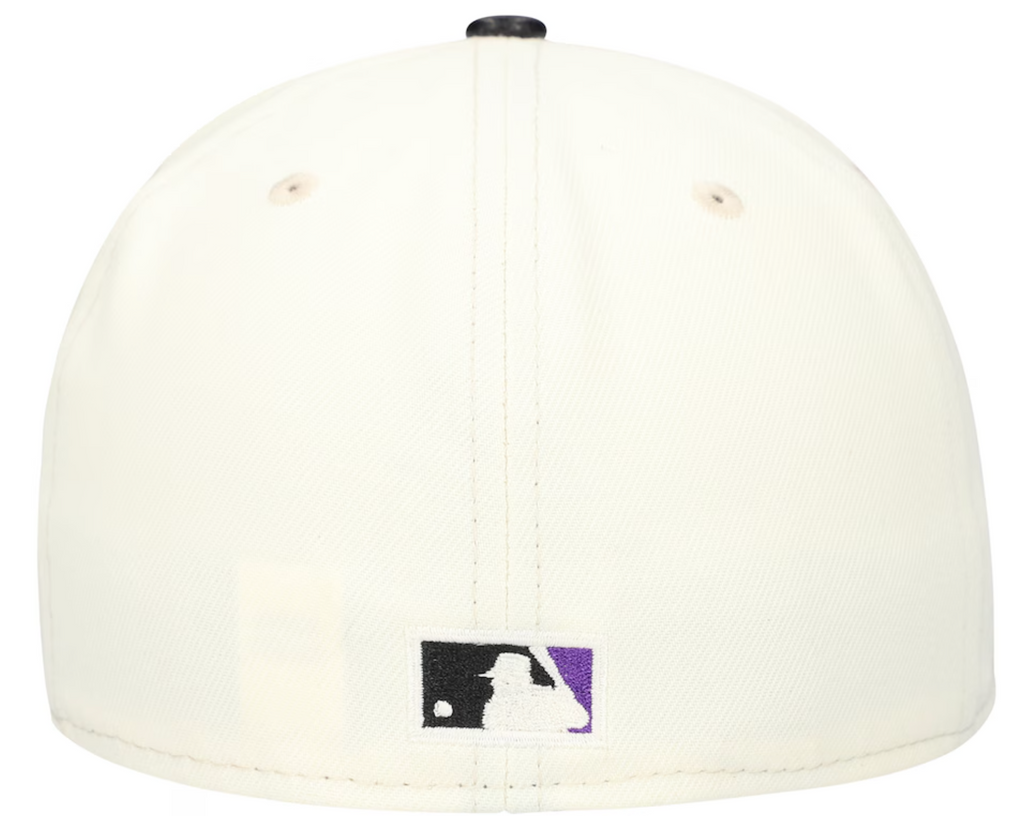Tampa Bay Devil Rays Cooperstown Collection Cream/Black Leather Visor New Era 59FIFTY Fitted Hat product image 4, provided