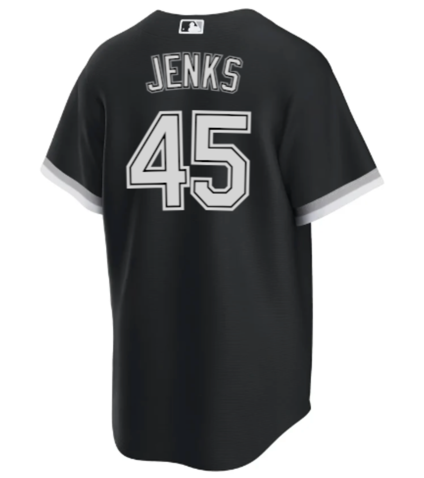 Bobby Jenks Chicago White Sox NIKE Replica Men Alternate Black Jersey With Premium Lettering product image 3, provided for