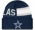 Dallas Cowboys New Era 2024 NFL Sideline Navy Tech Knit Hat product image 1, provided for visual reference and product