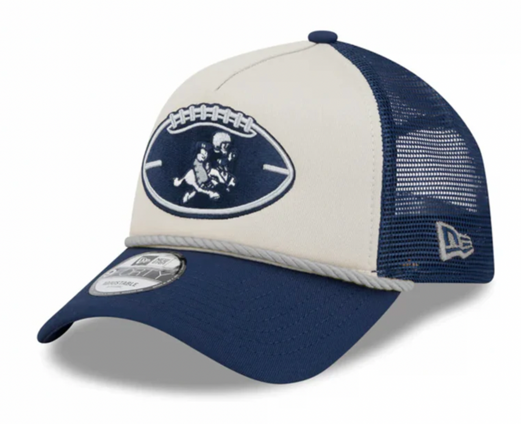Dallas Cowboys New Era 2024 Sideline Historic Stone/Navy 9FORTY A-Frame Adjustable Hat for Men product image 1, provided for