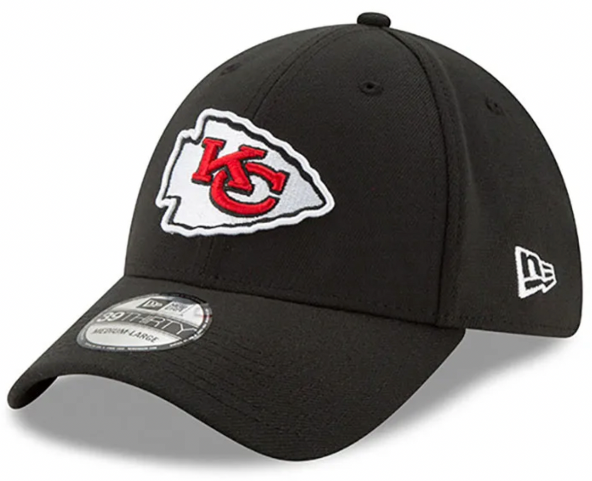 Kansas City Chiefs New Era Black Team Classic 39THIRTY Flex Hat for Men product image 1, provided for visual reference and