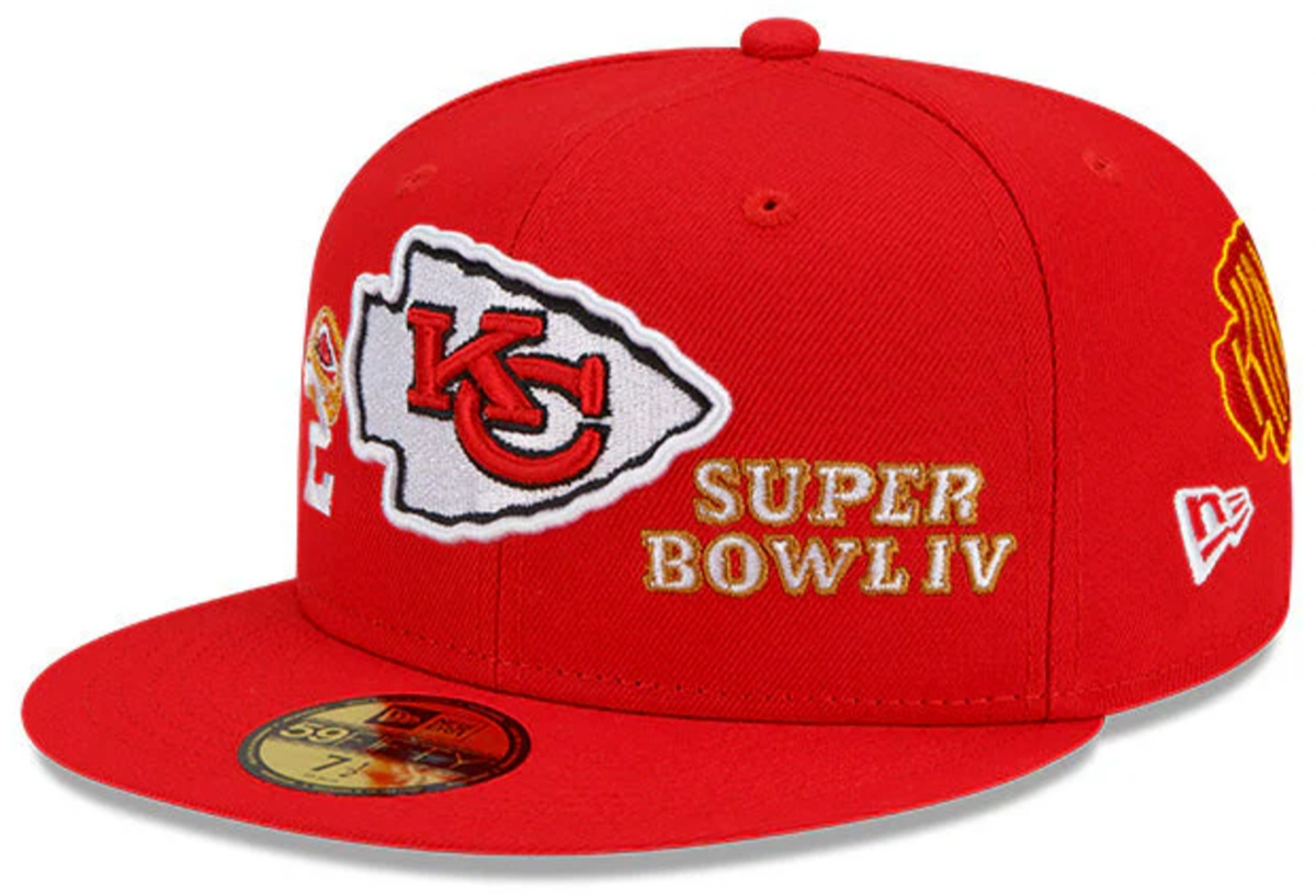 Kansas City Chiefs Red Count The Rings New Era 59FIFTY Fitted Hat product image 1, provided for visual reference and product
