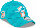 Miami Dolphins New Era 2024 Sideline Black 9FORTY Adjustable Hat for Men product image 1, provided for visual reference and