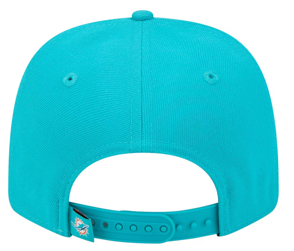 Miami Dolphins New Era Aqua 9SEVENTY Adjustable Hat product image 4, provided for visual reference and product detail review