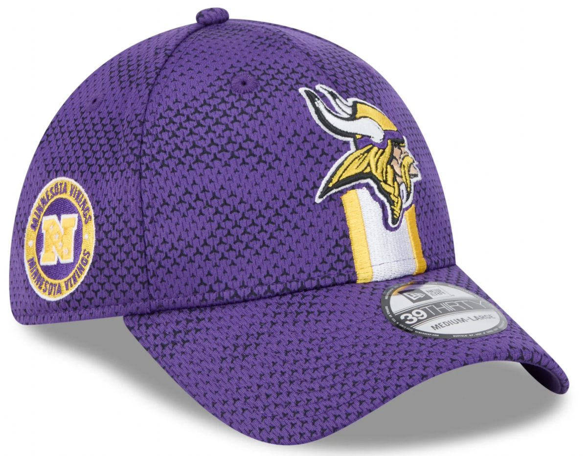 Minnesota Vikings New Era 2024 Sideline Purple 39THIRTY Flex Hat for Men product image 1, provided for visual reference and