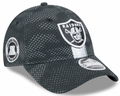 Las Vegas Raiders New Era 2024 Sideline Black 9FORTY Adjustable Hat for Men product image 1, provided for visual reference