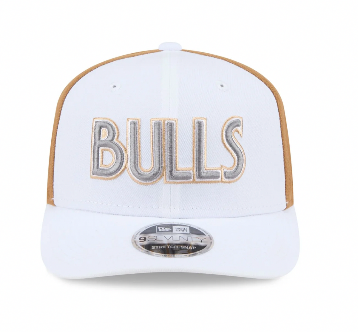 Chicago Bulls New Era 2024 City Edition White/Walnut 9SEVENTY Adjustable Hat product image 2, provided for visual reference
