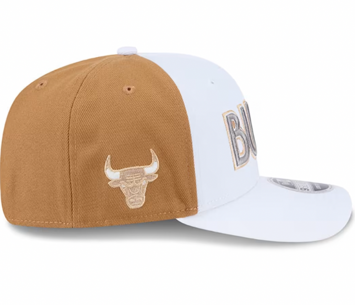 Chicago Bulls New Era 2024 City Edition White/Walnut 9SEVENTY Adjustable Hat product image 4, provided for visual reference