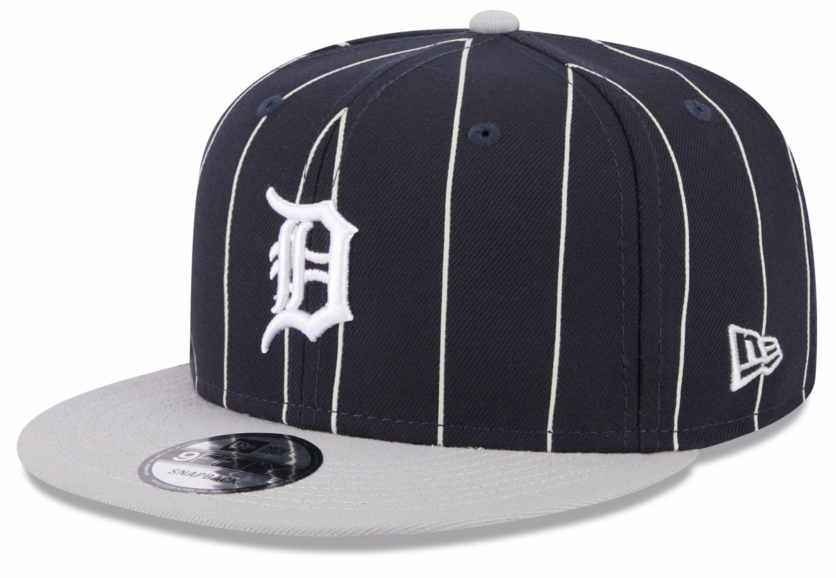 Detroit Tigers Navy/Gray Vintage New Era 9FIFTY Snapback Hat product image 1, provided for visual reference and product