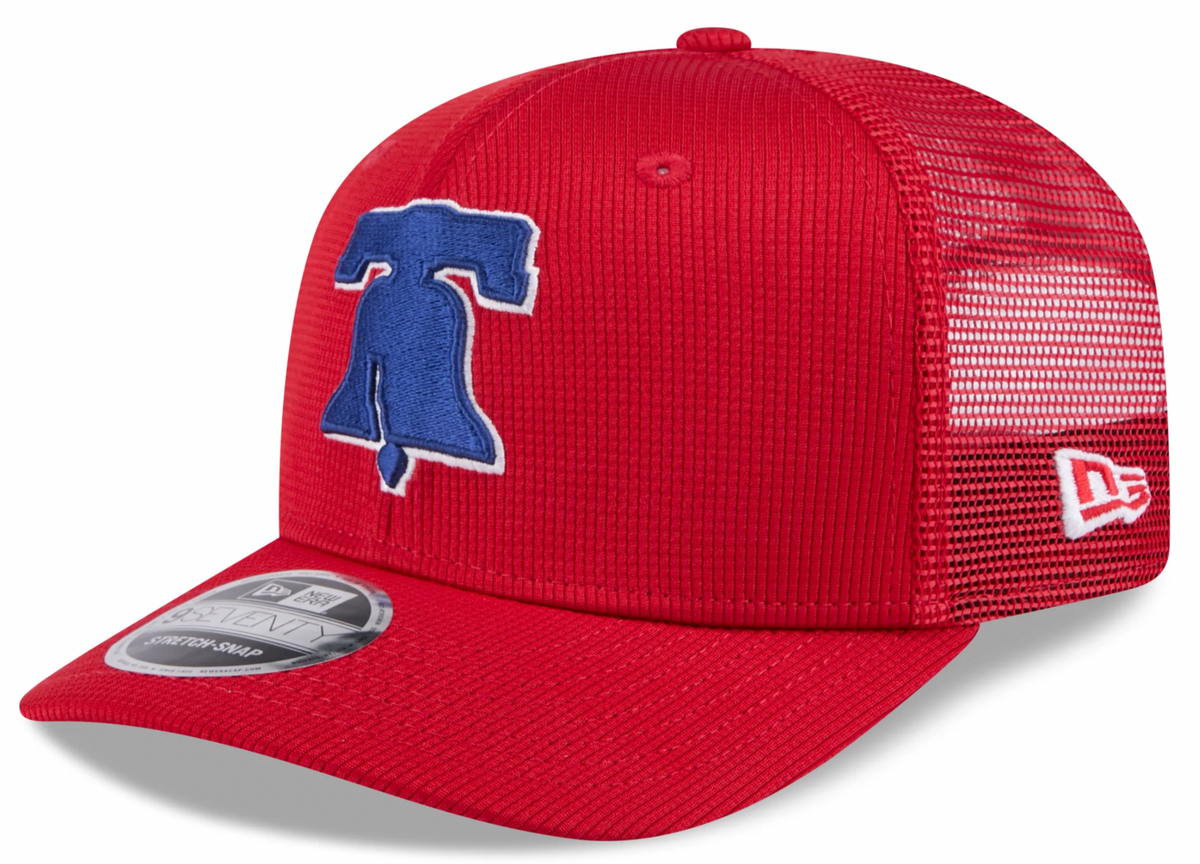 Philadelphia Phillies New Era Red 2025 Spring Training 9SEVENTY Trucker Hat product image 1, provided for visual reference