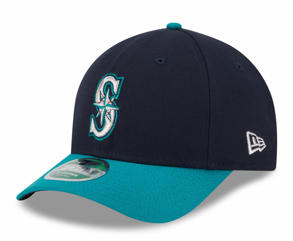 Seattle Mariners Navy/Teal New Era Player Replica M-Crown 9FORTY Adjustable Hat product image 1, provided for visual