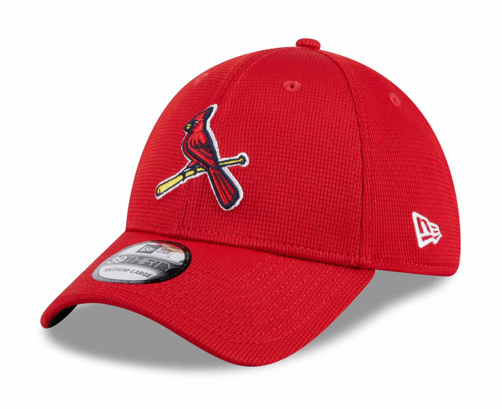 St. Louis Cardinals New Era 2025 Batting Practice Red 39THIRTY Flex-Fit Hat for Men product image 1, provided for visual