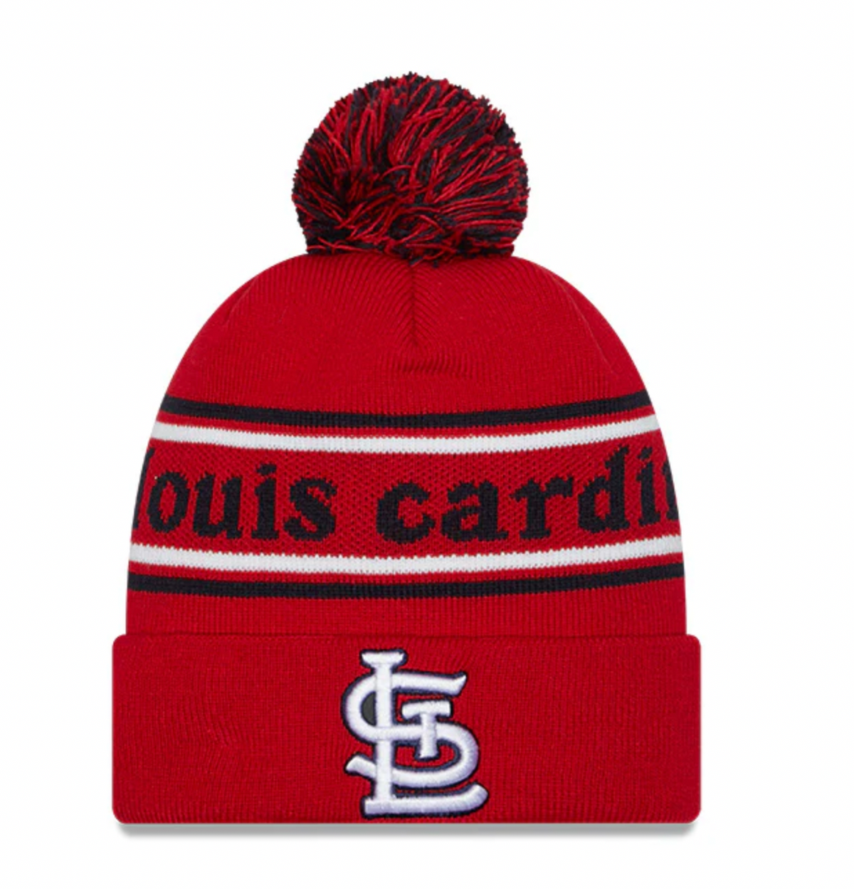 St. Louis Cardinals New Era Marquee Cuffed Knit Hat with Pom product image 1, provided for visual reference and product