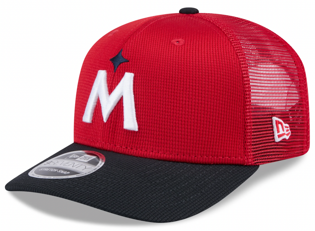 Minnesota Twins New Era Red/Navy 2025 Spring Training 9SEVENTY Trucker Hat product image 1, provided for visual reference