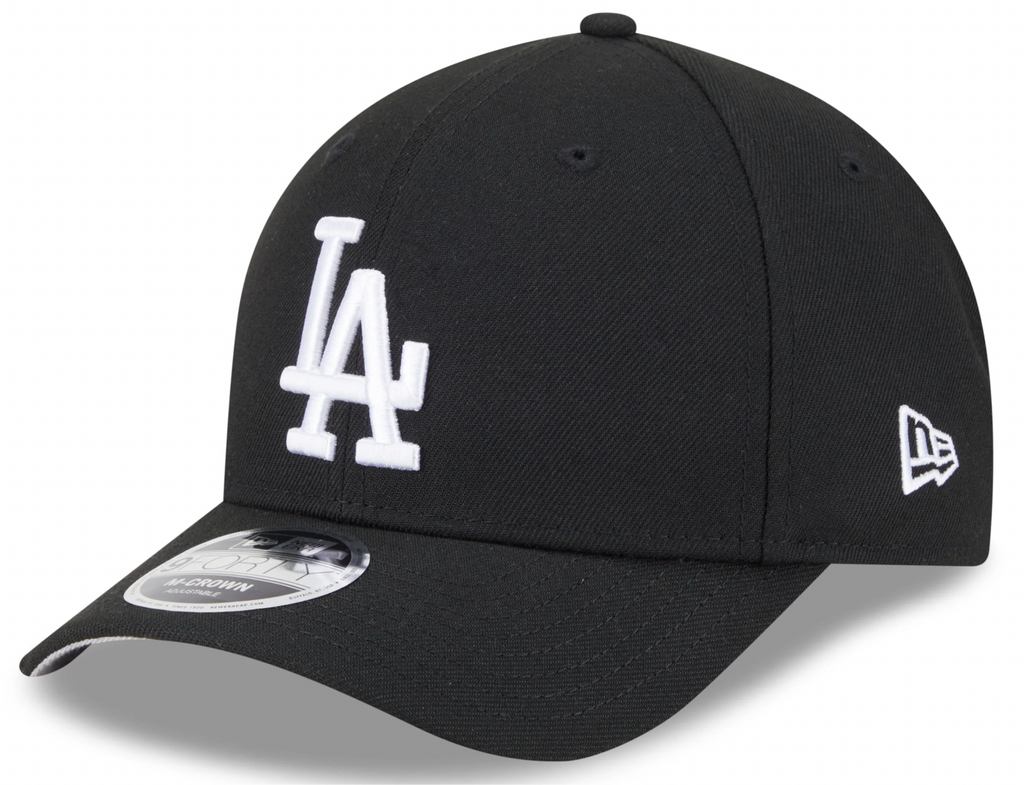 Los Angeles Dodgers Black and White New Era M-Crown 9FORTY Adjustable Hat product image 1, provided for visual reference and
