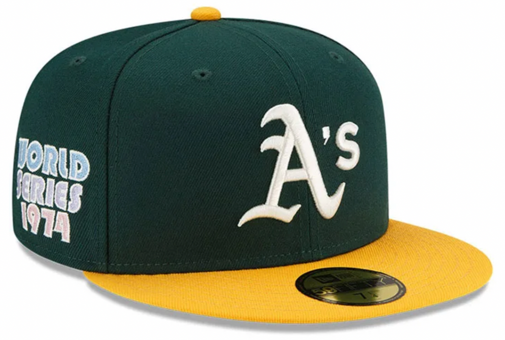 Oakland Athletics Green Classic 1974 World Series Pop Sweat New Era 59Fifty Fitted Hat product image 1, provided for visual