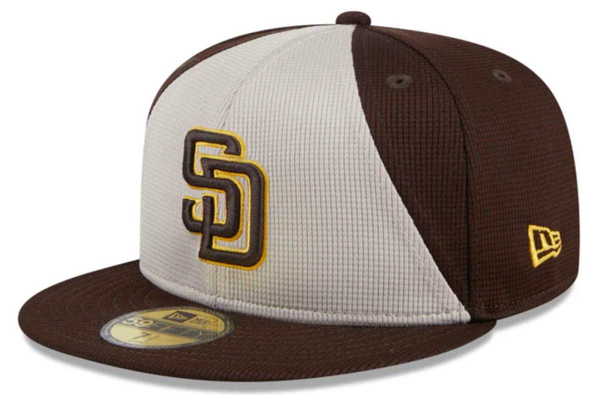 San Diego Padres New Era Brown 2024 Batting Practice 59FIFTY Fitted Hat for Men product image 1, provided for visual