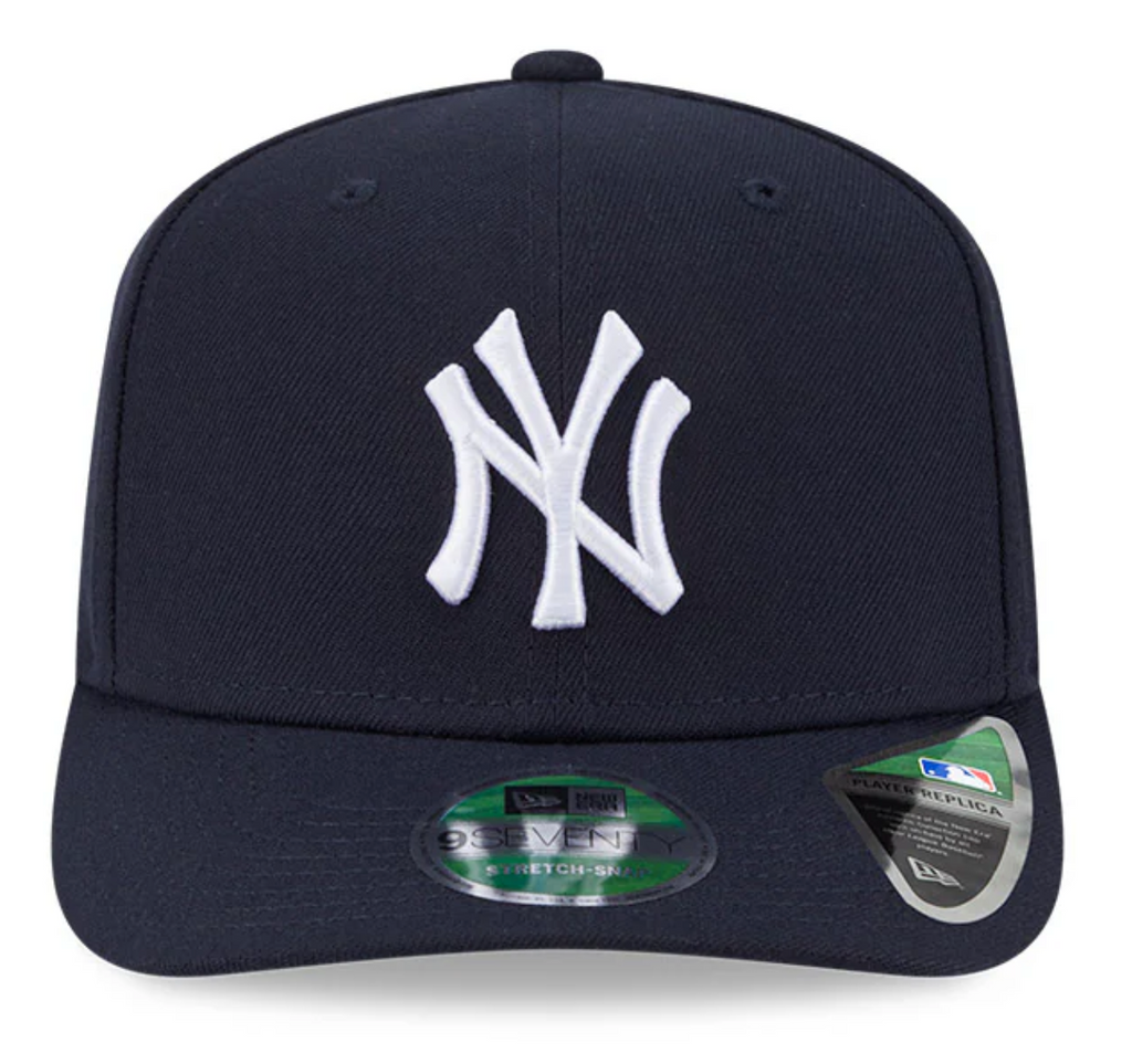 New York Yankes Navy New Era Player Replica 9SEVENTY Stretch Snap Adjustable Hat product image 2, provided for visual