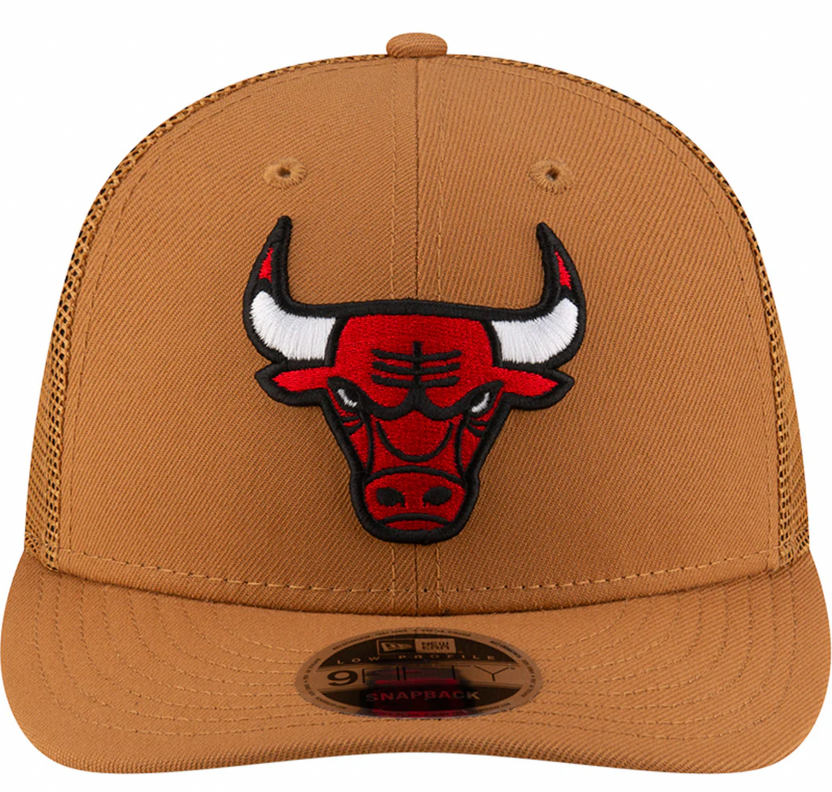 Chicago Bulls New Era Bronze Low Profile Trucker 9FIFTY Snapback Hat product image 2, provided for visual reference and