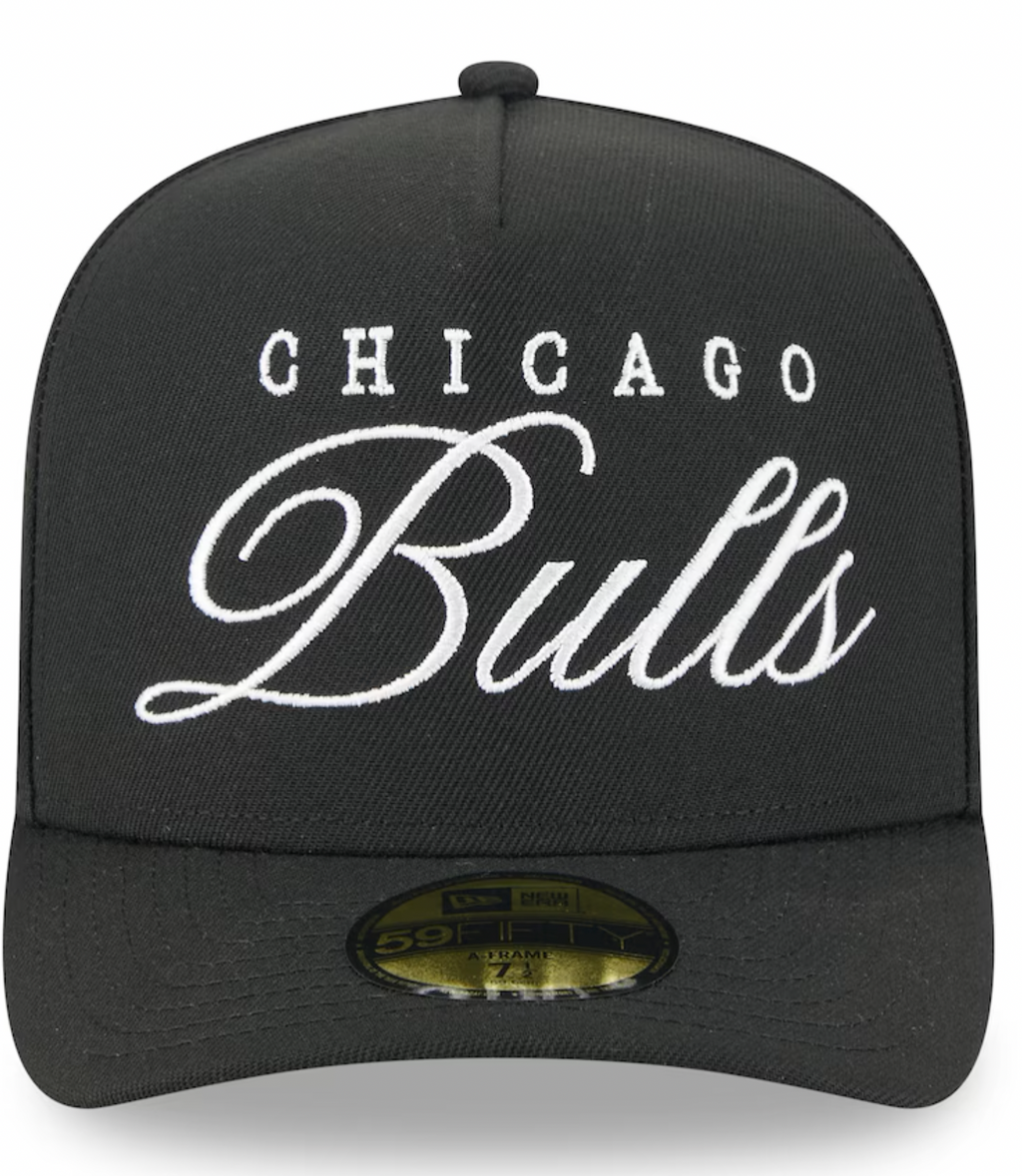 Chicago Bulls New Era Black 2025 NBA Draft A-Frame 59FIFTY Fitted Hat for Men product image 3, provided for visual reference