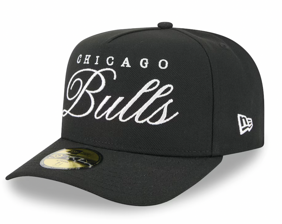 Chicago Bulls New Era Black 2025 NBA Draft A-Frame 59FIFTY Fitted Hat for Men product image 2, provided for visual reference