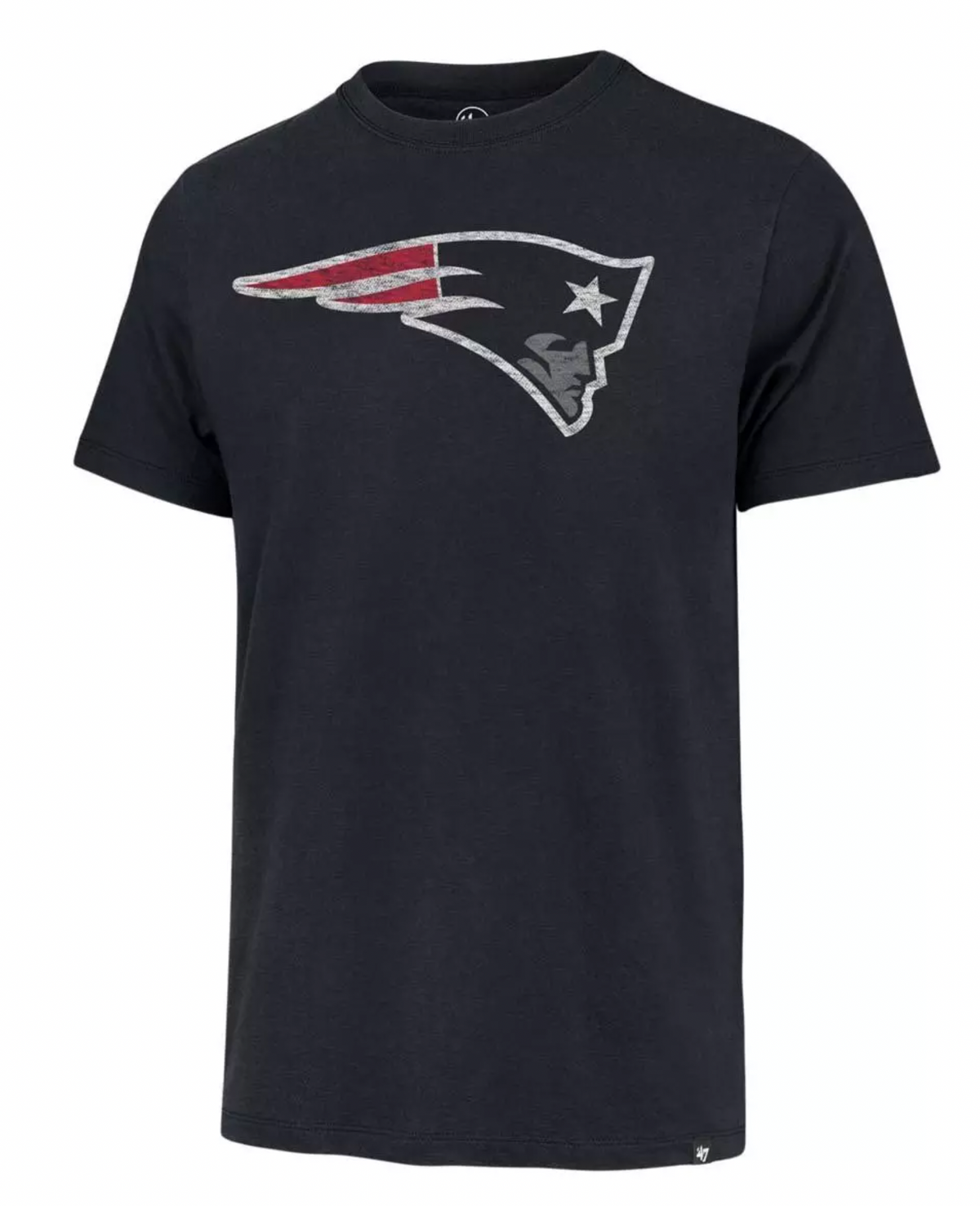 New England Patriots Mens Atlas Blue Premier Franklin T-Shirt By 47' Brand product image 1, provided for visual reference
