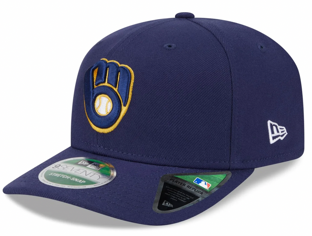 Milwaukee Brewers Navy New Era Player Replica 9SEVENTY Stretch Snap Adjustable Hat product image 1, provided for visual