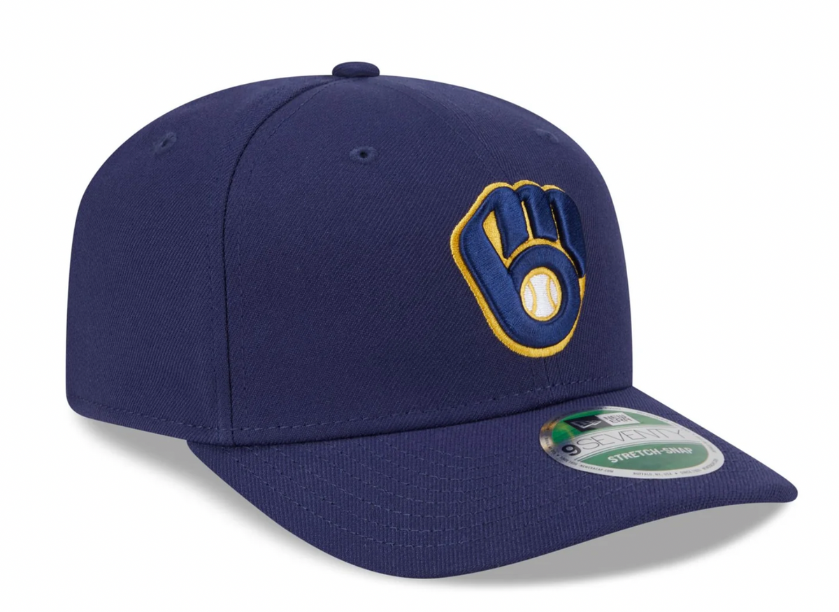 Milwaukee Brewers Navy New Era Player Replica 9SEVENTY Stretch Snap Adjustable Hat product image 2, provided for visual