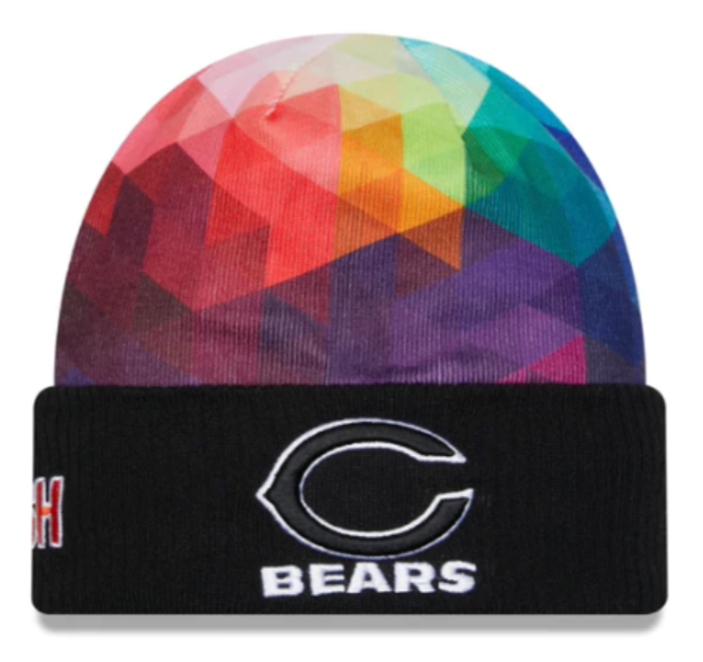 Chicago Bears New Era Black 2023 NFL Crucial Catch Alternate Logo Cuffed Knit Hat for Men product image 1, provided for