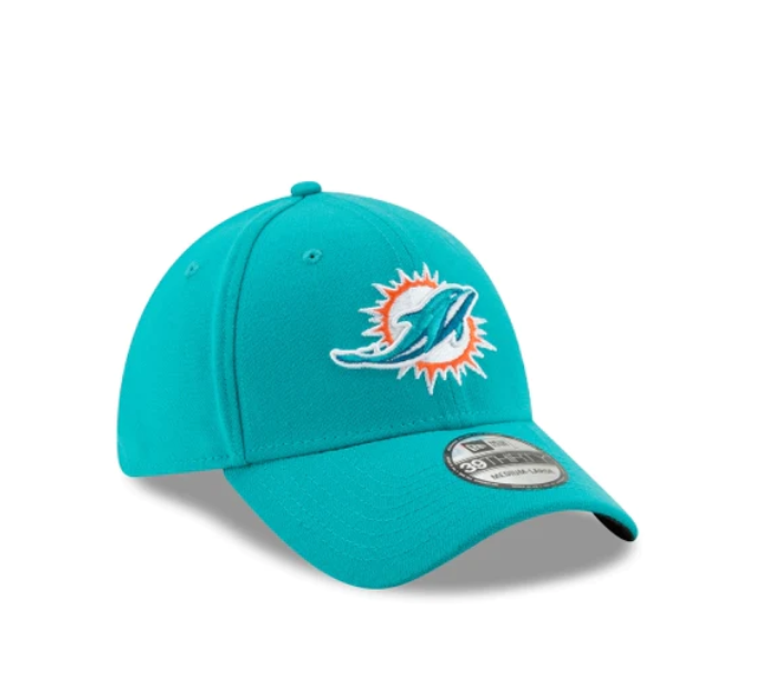 Miami Dolphins New Era Aqua Team Classic 39THIRTY Flex Hat for Men product image 3, provided for visual reference and