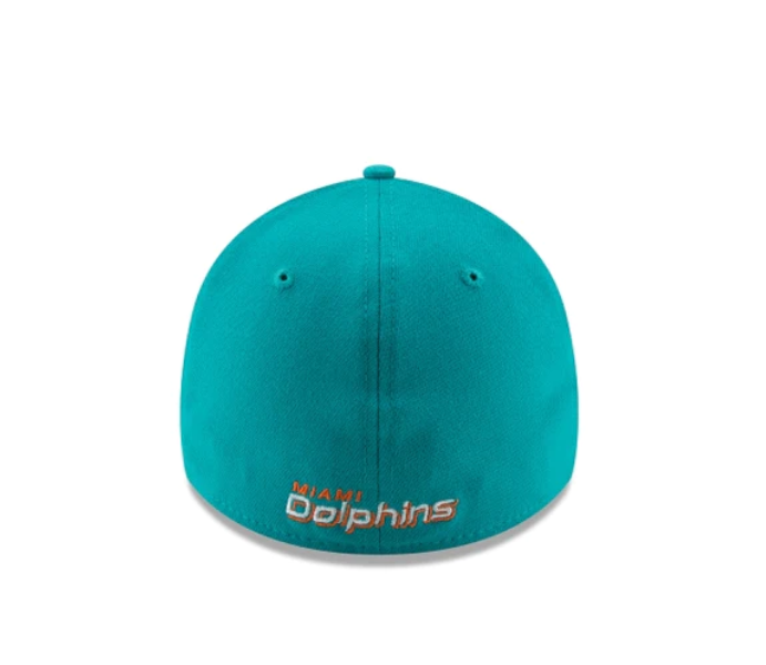 Miami Dolphins New Era Aqua Team Classic 39THIRTY Flex Hat for Men product image 4, provided for visual reference and