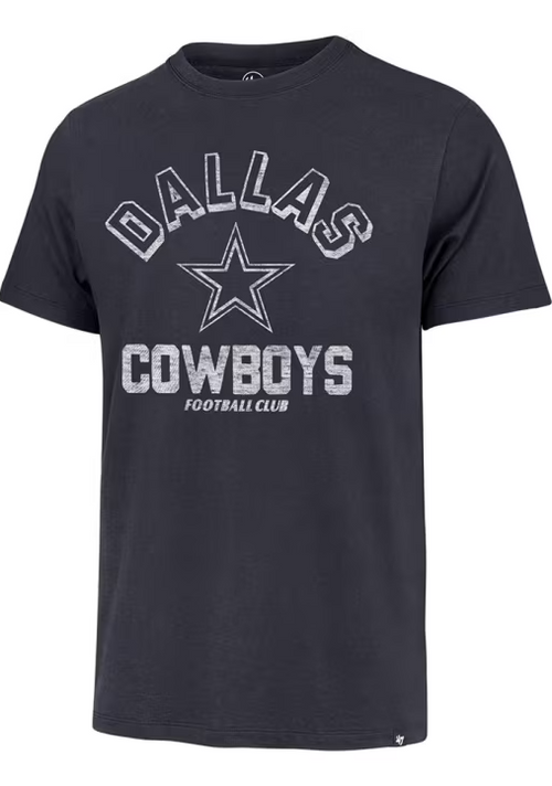 '47 Dallas Cowboys Navy Blue Retrograde Franklin T-Shirt for Men product image 1, provided for visual reference and product