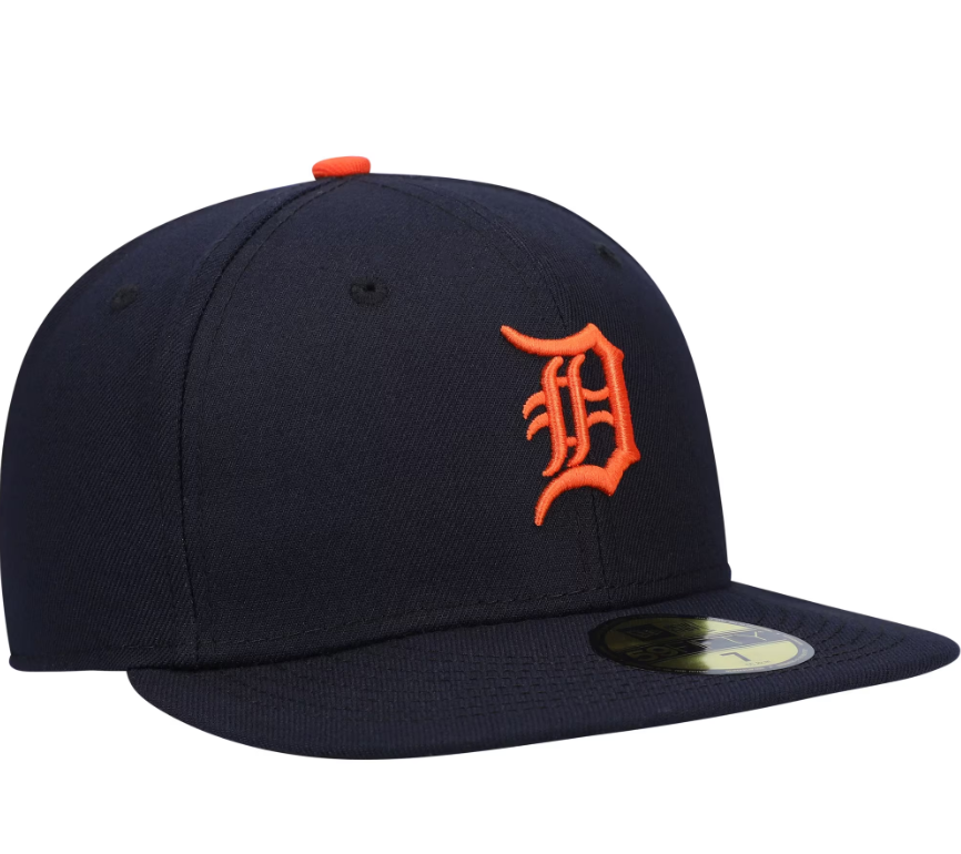 Detroit Tigers New Era Navy Road Authentic Collection On-Field Logo 59FIFTY Fitted Hat for Men product image 3, provided for