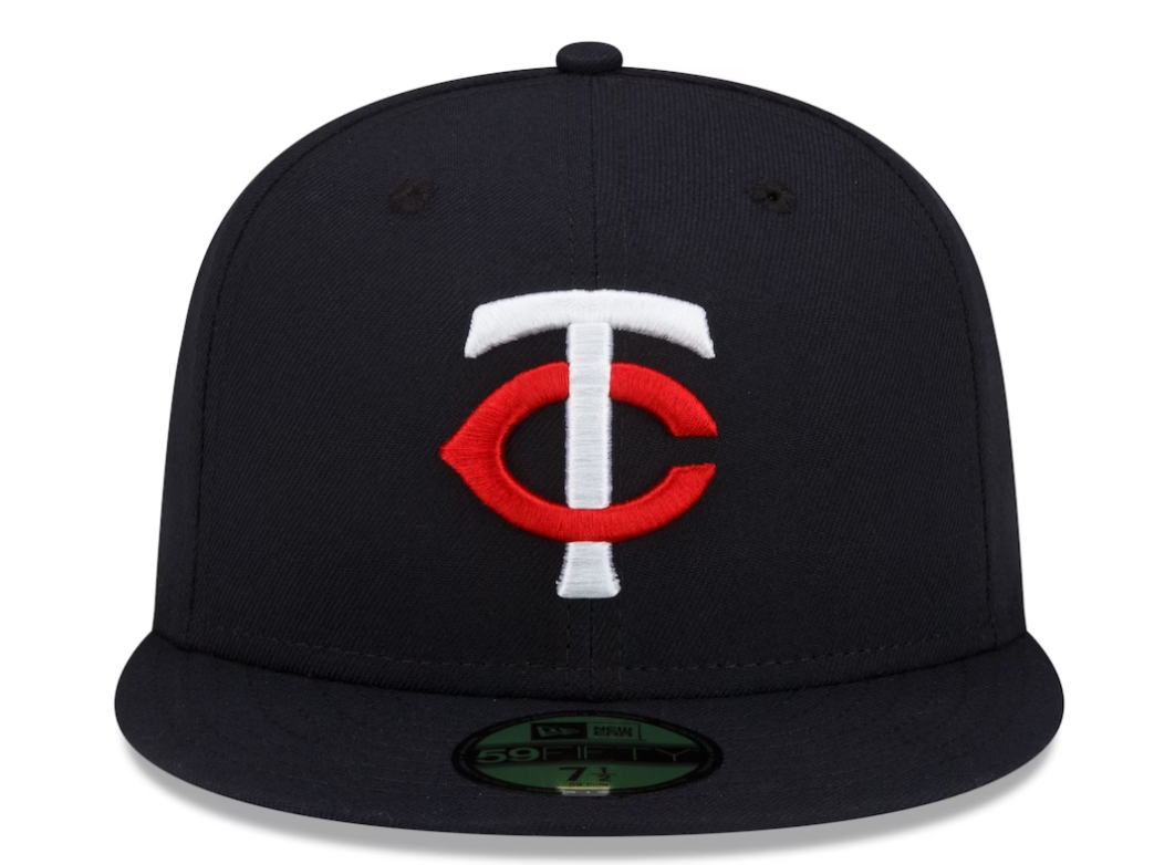 Minnesota Twins New Era Navy Authentic Collection Home 59FIFTY Fitted Hat for Men product image 2, provided for visual