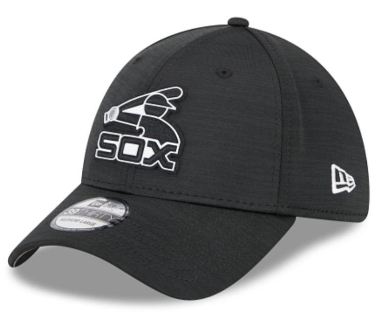 Chicago White Sox New Era Black 2023 Clubhouse 39THIRTY Flex Fit Hat for Men product image 1, provided for visual reference